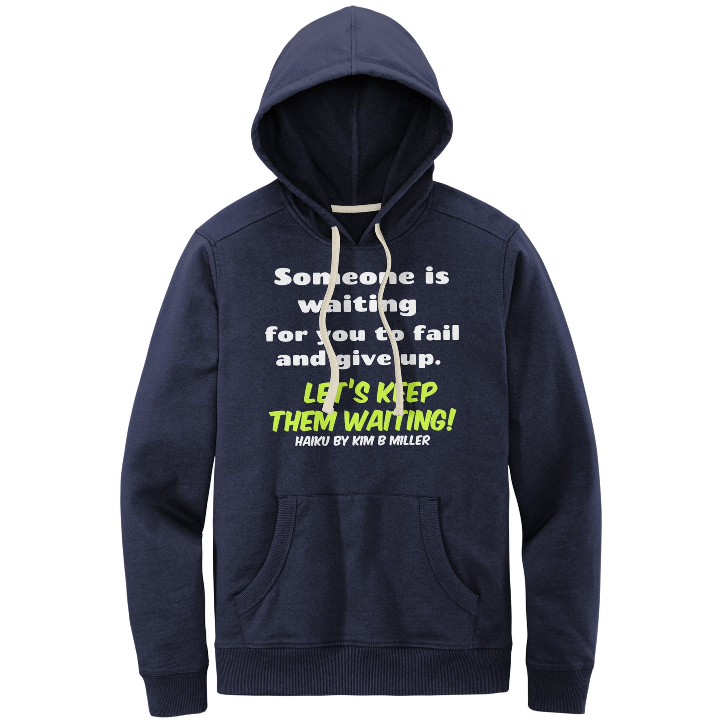 Haiku Keep Waiting, District Men's Re-Fleece Hoodie(Both Sides)