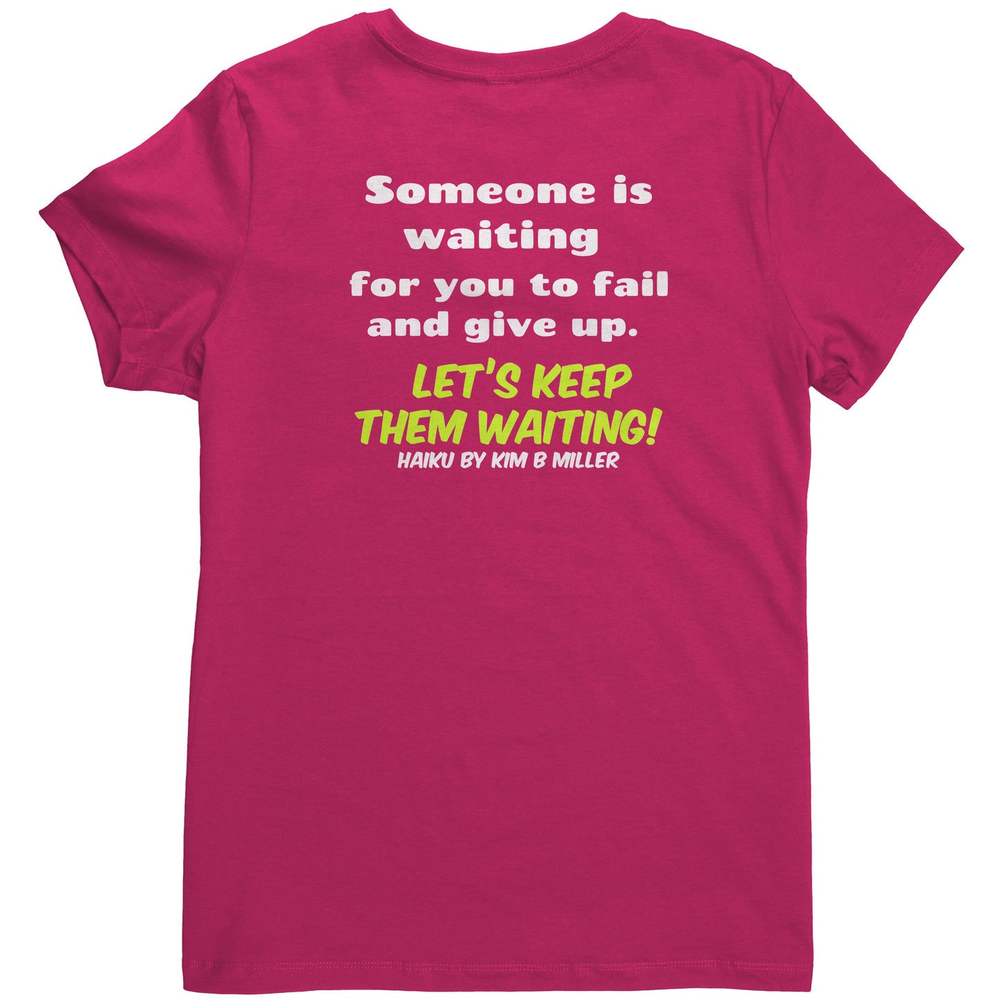 Haiku Keep Waiting, District Women's V-Neck (Both Sides)