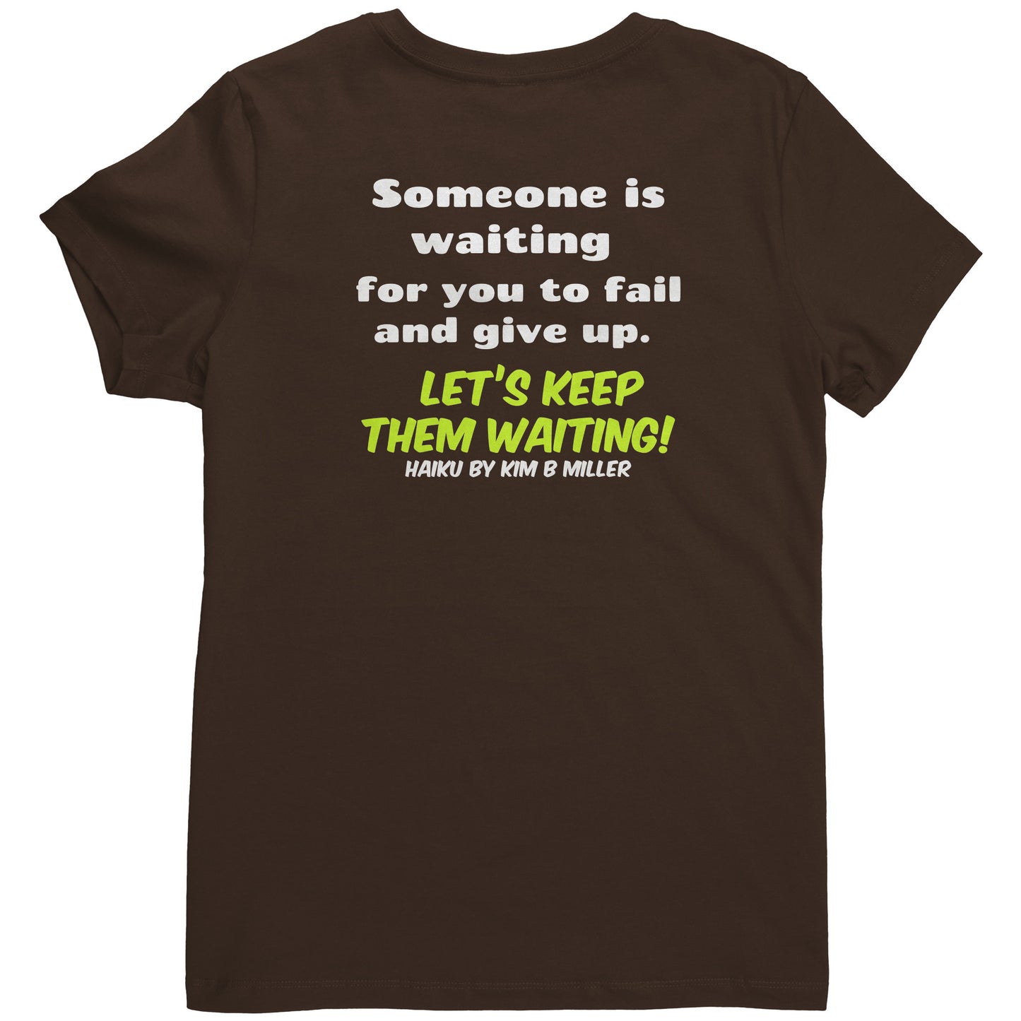 Haiku Keep Waiting, District Women's V-Neck (Both Sides)