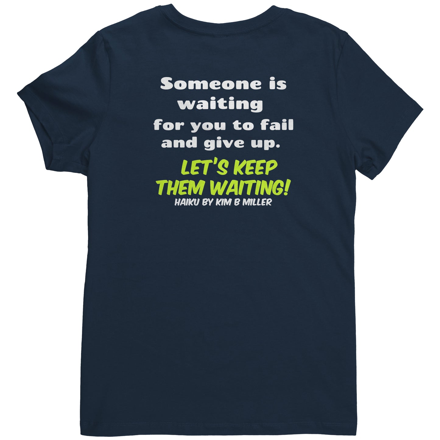 Haiku Keep Waiting, District Women's V-Neck (Both Sides)