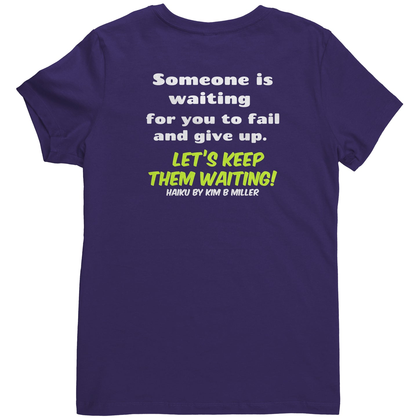 Haiku Keep Waiting, District Women's V-Neck (Both Sides)