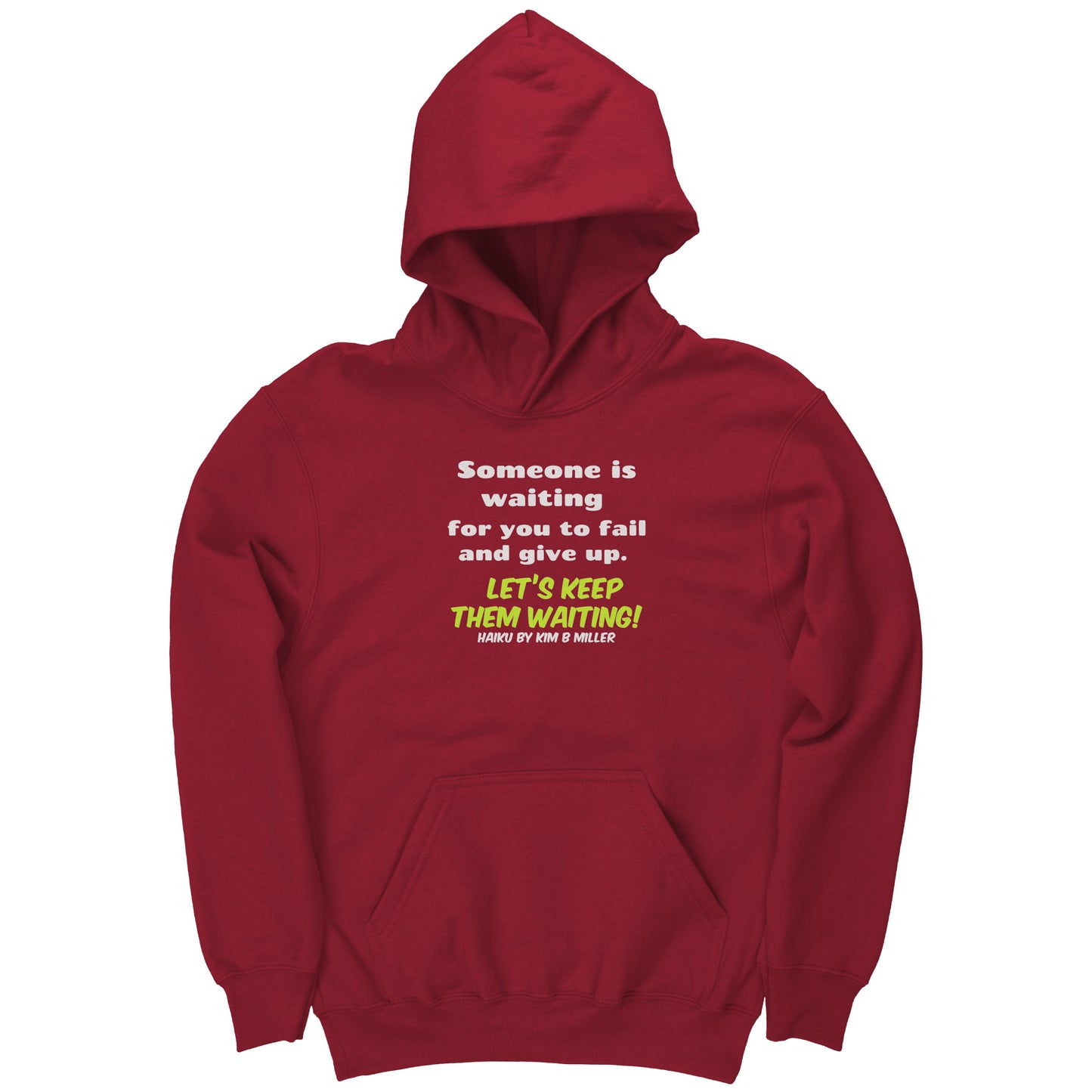 Haiku Keep Waiting, Gildan Youth Hoodie(Front Only)