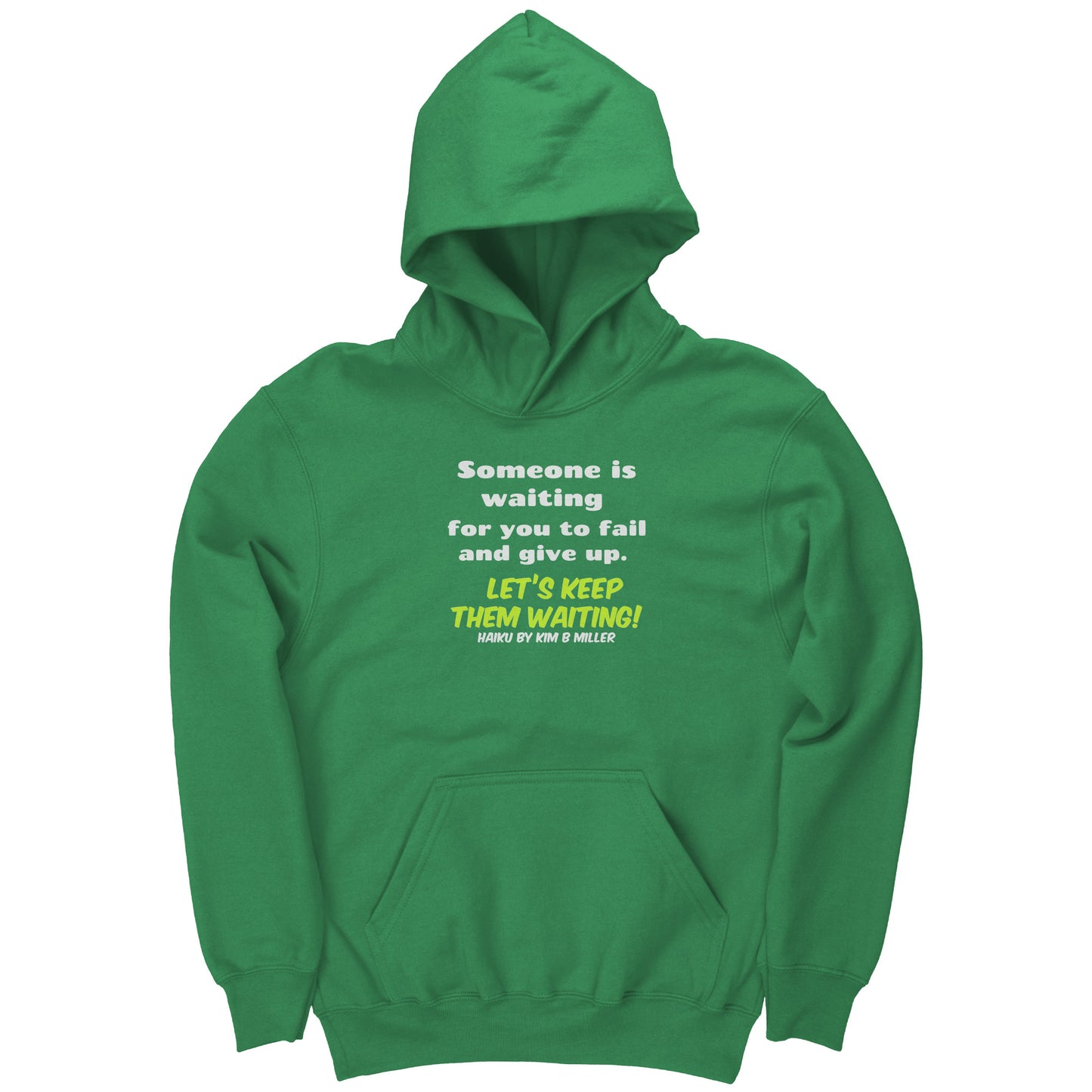 Haiku Keep Waiting, Gildan Youth Hoodie(Front Only)