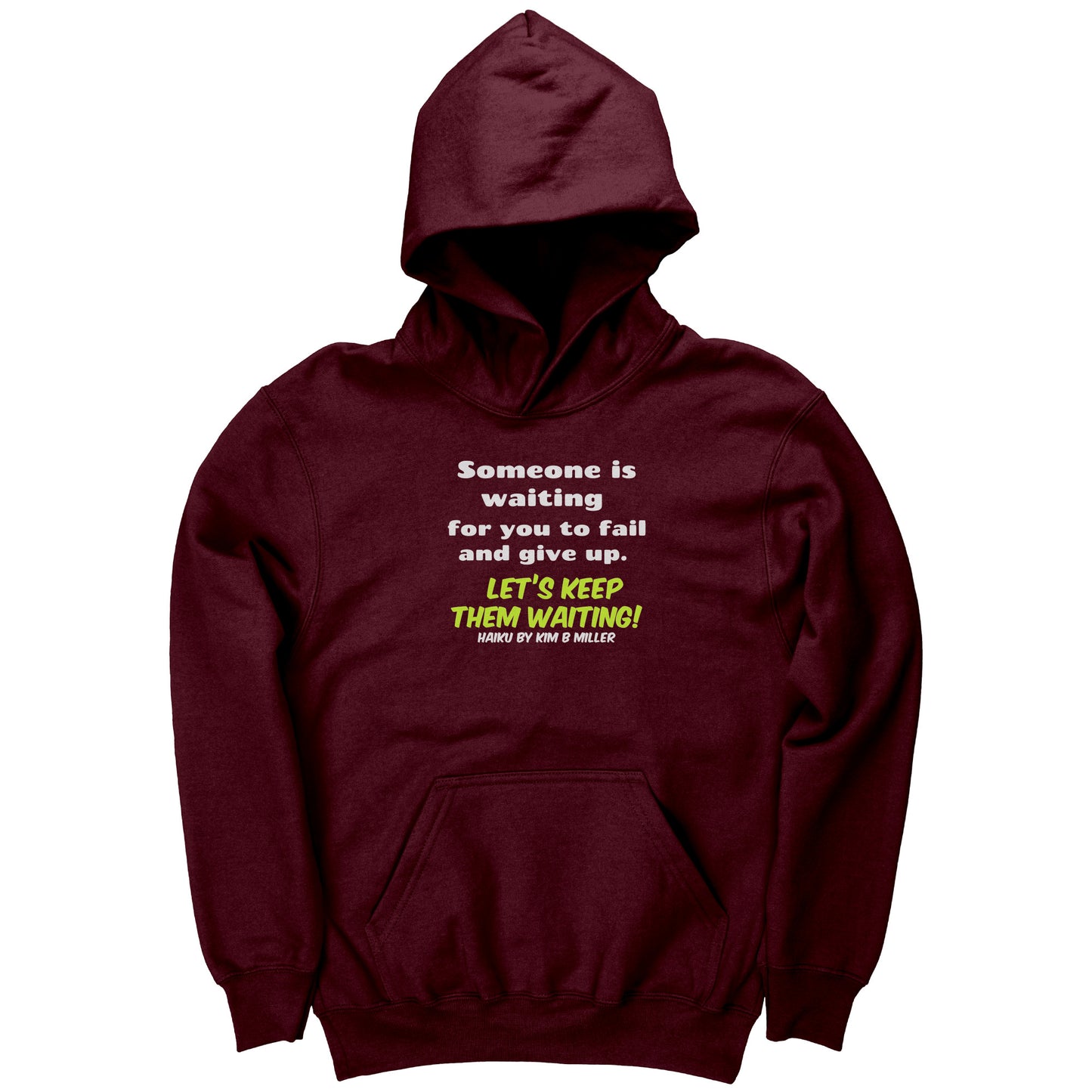 Haiku Keep Waiting, Gildan Youth Hoodie(Front Only)