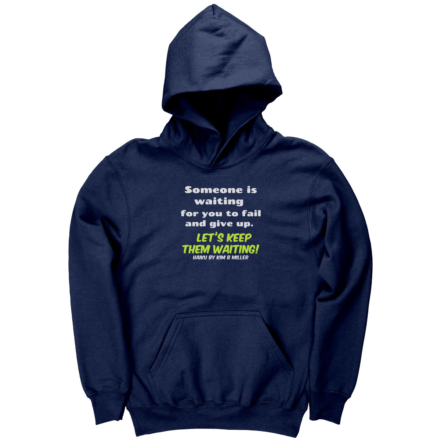 Haiku Keep Waiting, Gildan Youth Hoodie(Front Only)