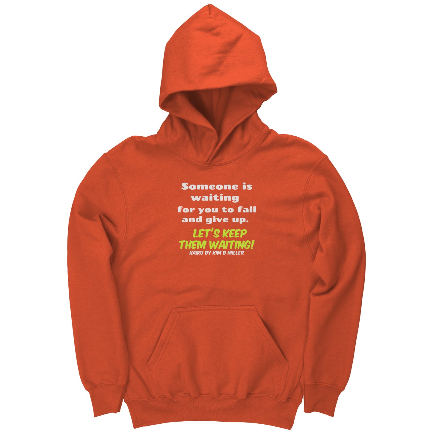 Haiku Keep Waiting, Gildan Youth Hoodie(Front Only)