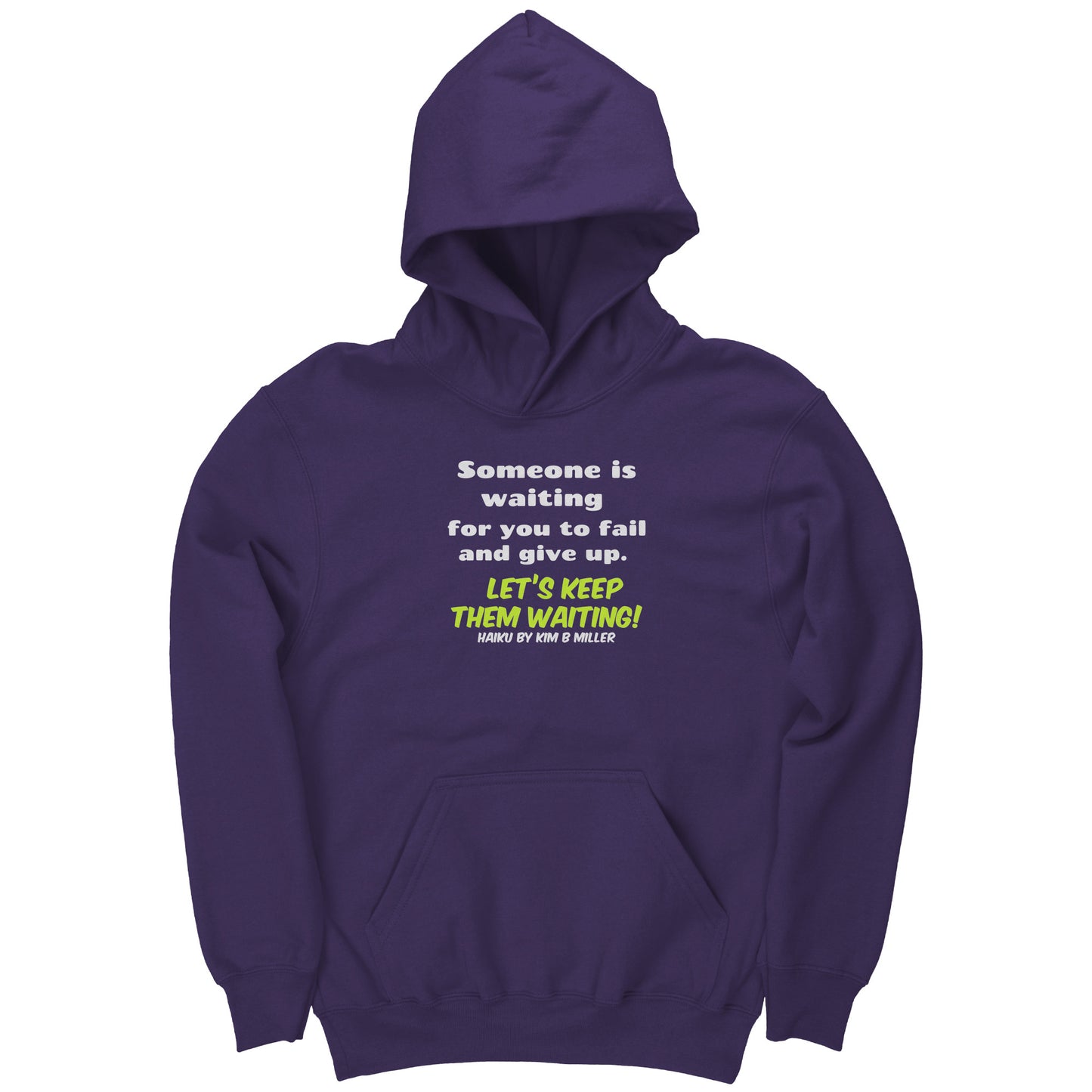 Haiku Keep Waiting, Gildan Youth Hoodie(Front Only)