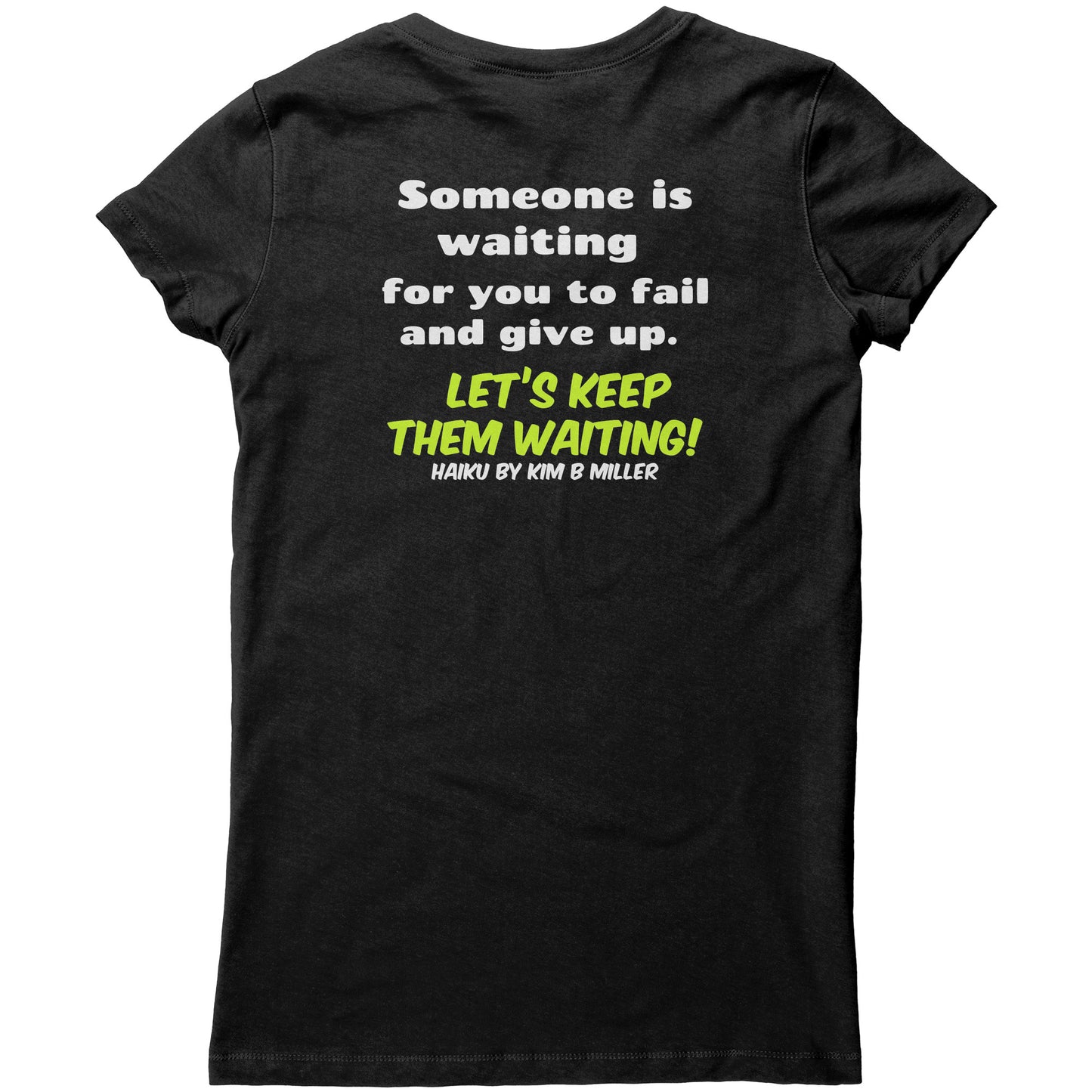 Haiku Keep Waiting, Bella Women's V-Neck(Both Sides)