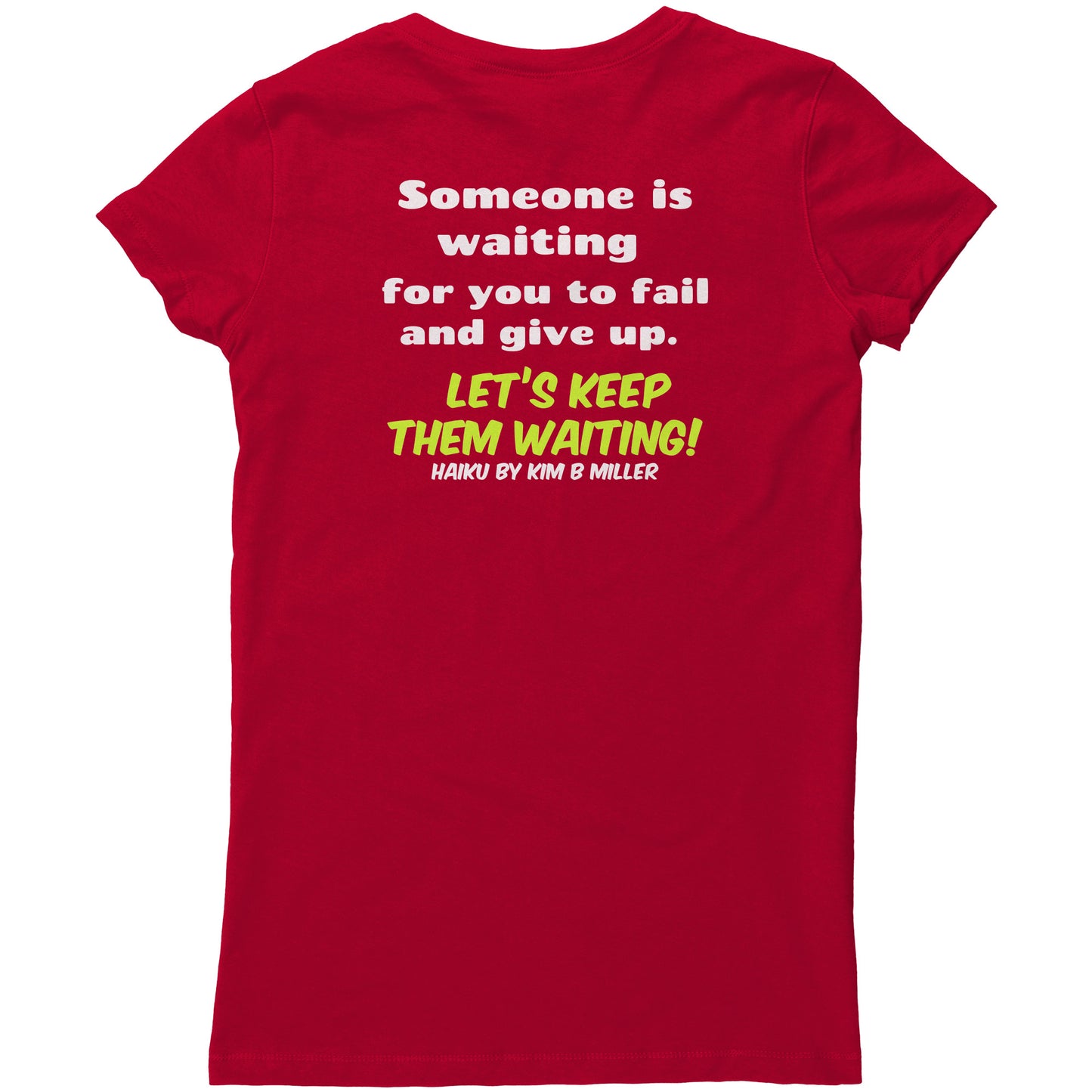 Haiku Keep Waiting, Bella Women's V-Neck(Both Sides)