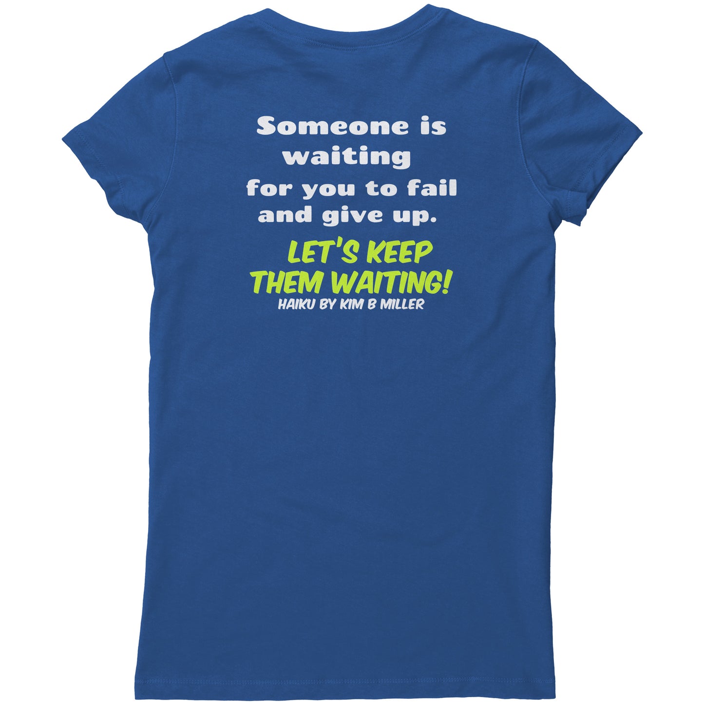 Haiku Keep Waiting, Bella Women's V-Neck(Both Sides)