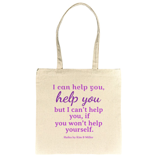 Help You Haiku Cotton Tote Bag