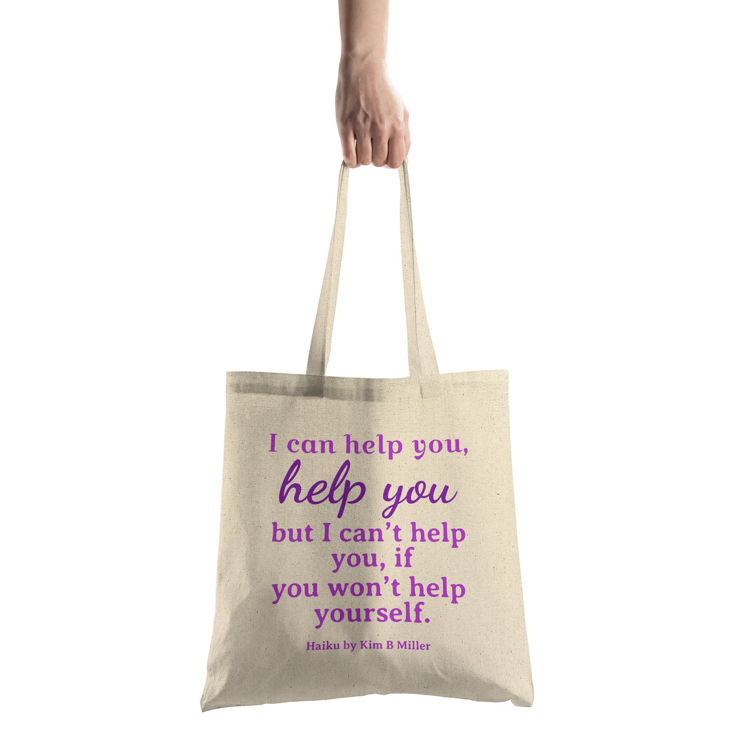 Help You Haiku Cotton Tote Bag