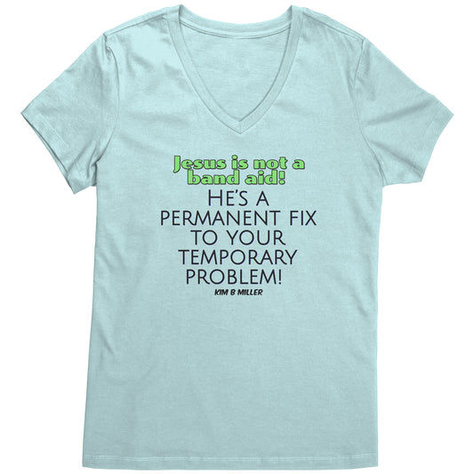 Jesus Band Aid District Women's V-Neck