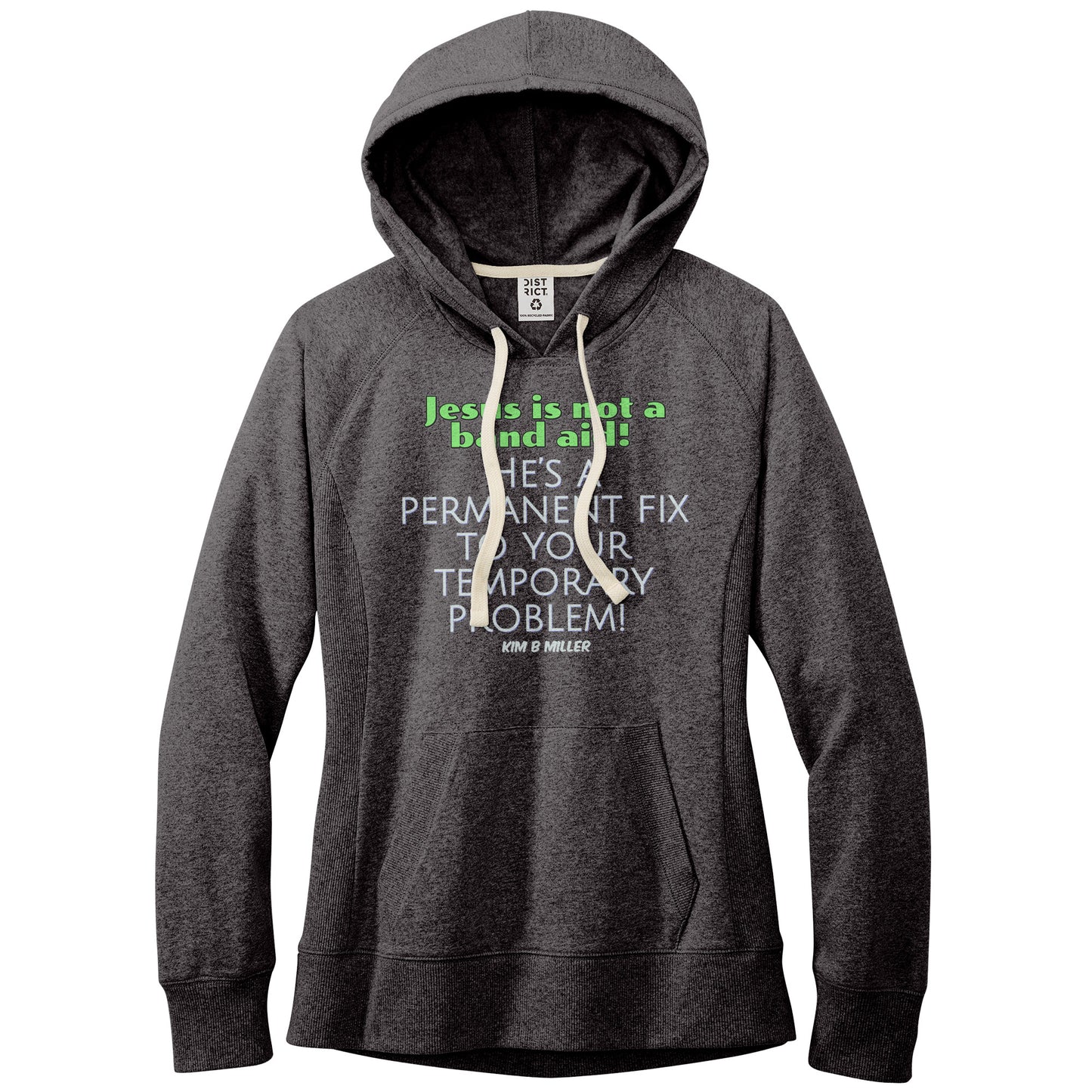 Jesus Band Aid District Women's Re-Fleece Hoodie (Both Sides)