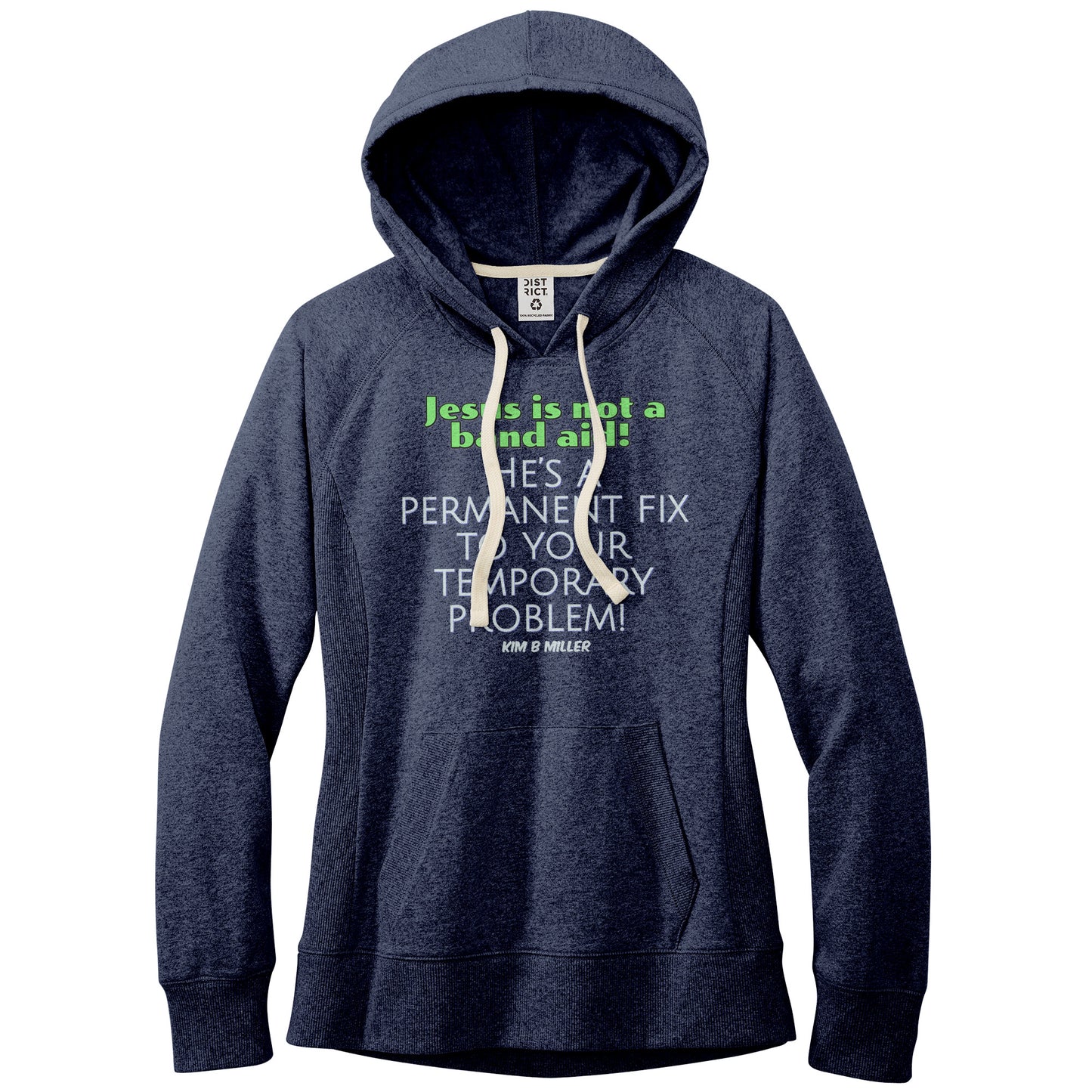 Jesus Band Aid District Women's Re-Fleece Hoodie (Both Sides)