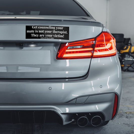 Get Counseling Haiku Bumper/Laptop Sticker Black