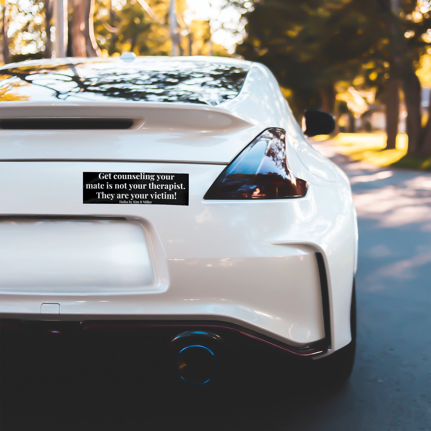 Get Counseling Haiku Bumper/Laptop Sticker Black