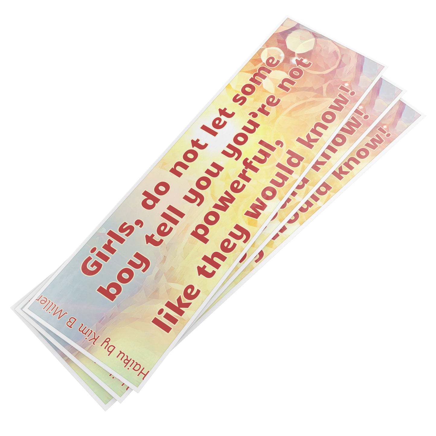 Girls Powerful Haiku Bumper/Laptop Sticker Large Font