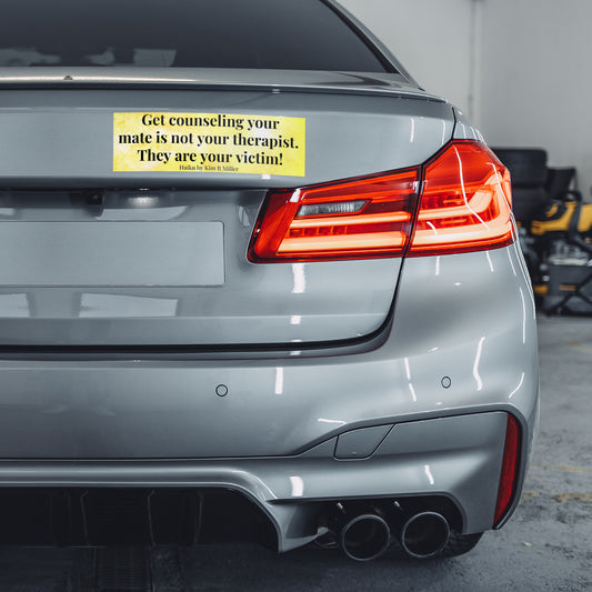 Get Counseling Haiku Bumper/Laptop Sticker Yellow