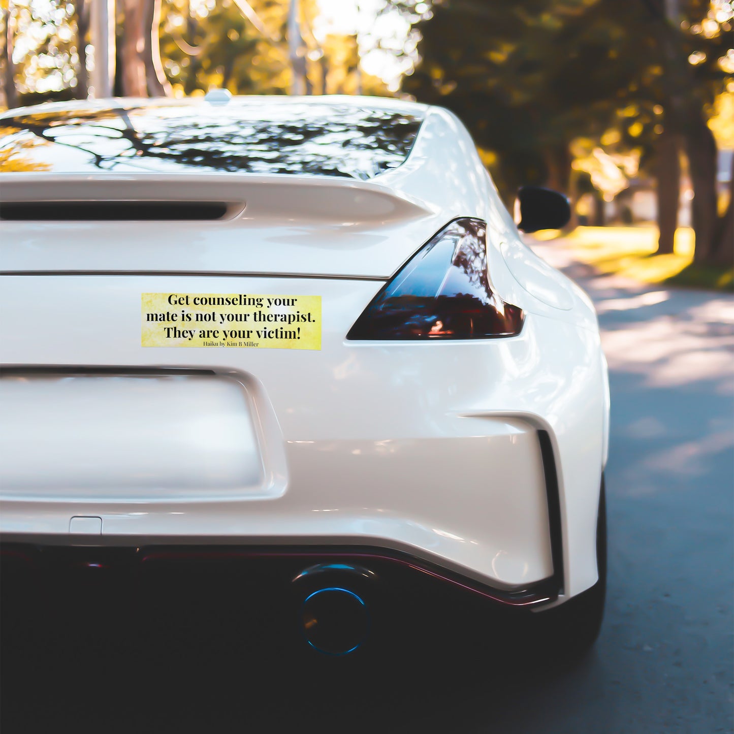 Get Counseling Haiku Bumper/Laptop Sticker Yellow