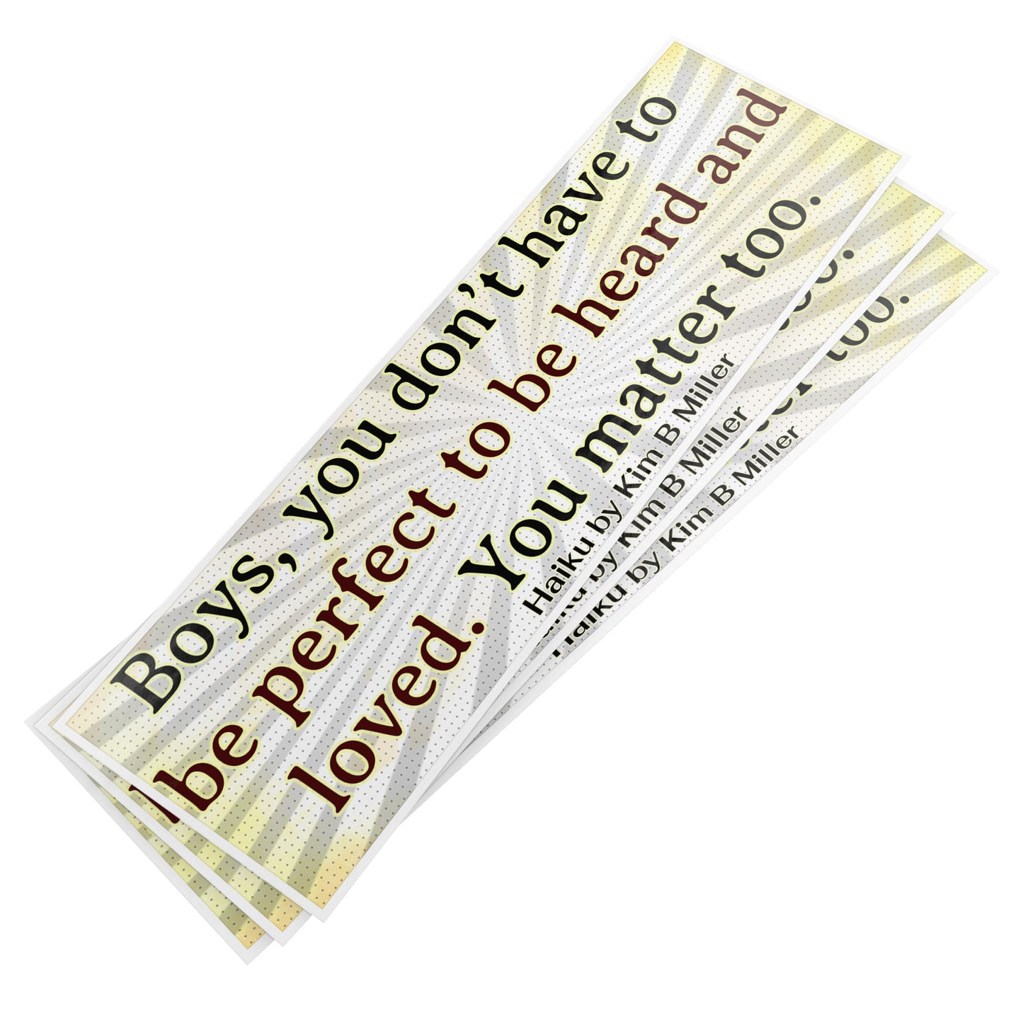 Boys Loved Haiku Bumper/Laptop Sticker Burst