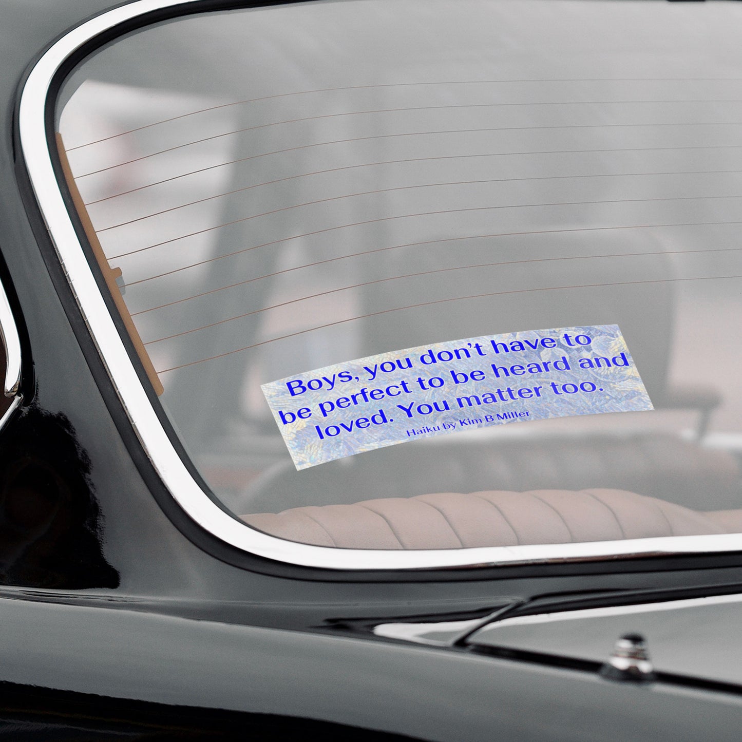 Boys Loved Haiku Bumper/Laptop Sticker Large Font