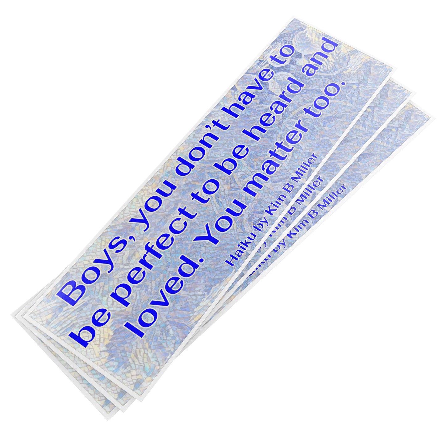 Boys Loved Haiku Bumper/Laptop Sticker Large Font