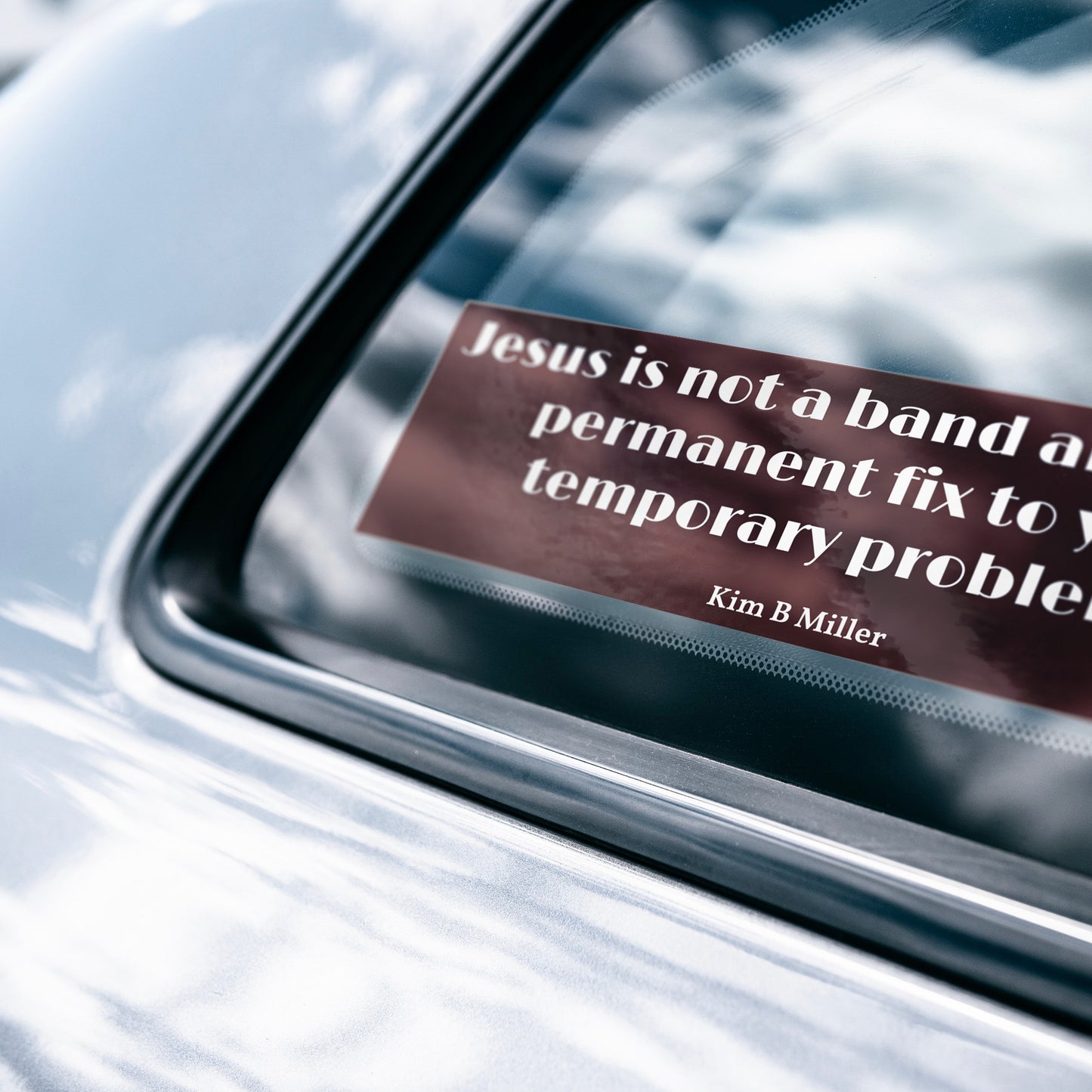 Jesus Band Aid Bumper/Laptop Sticker Brown