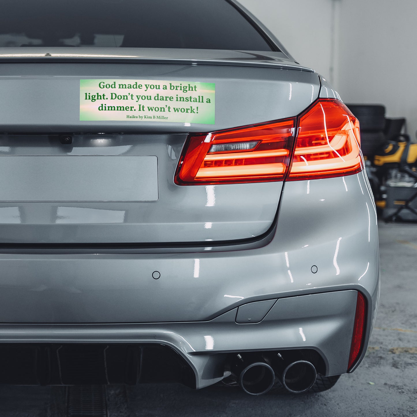 God Dimmer Haiku Bumper/Laptop Sticker