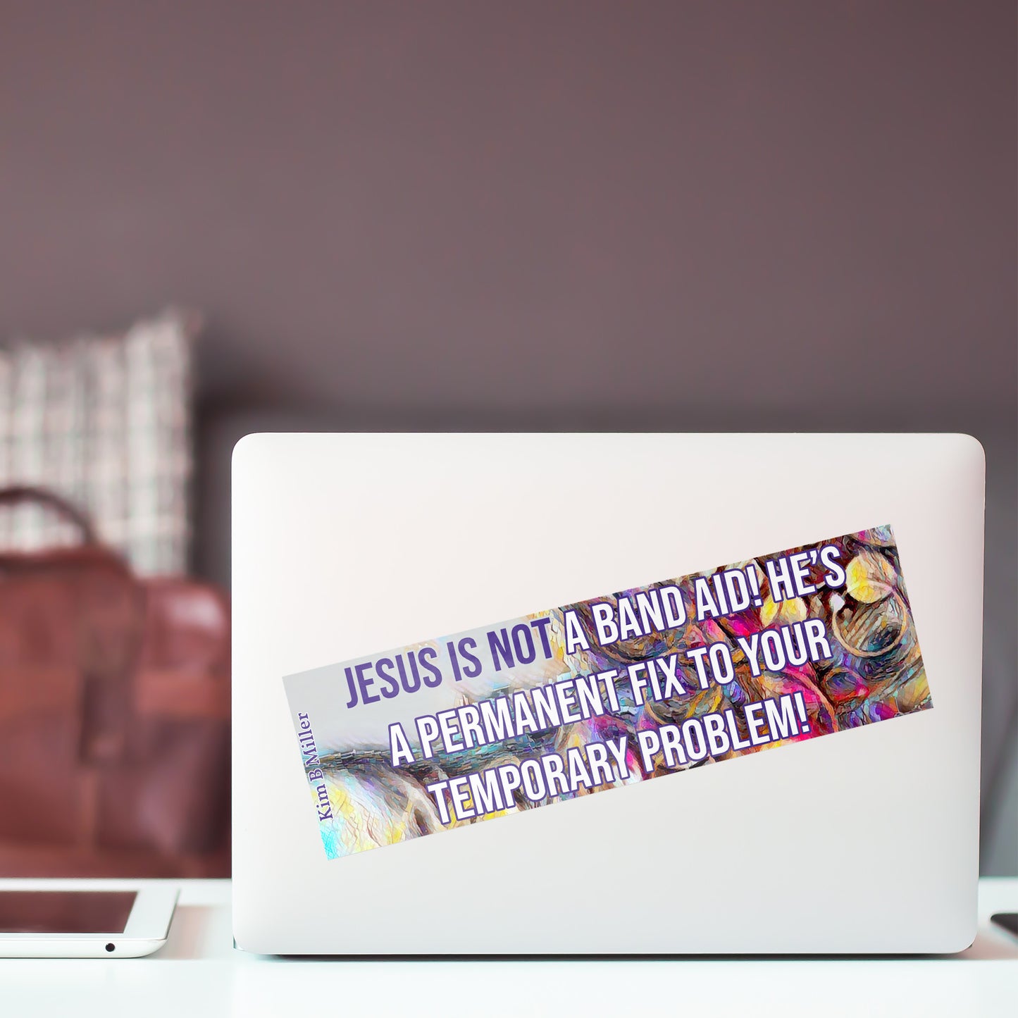 Jesus Band Aid Bumper/Laptop Sticker Multi-Colors