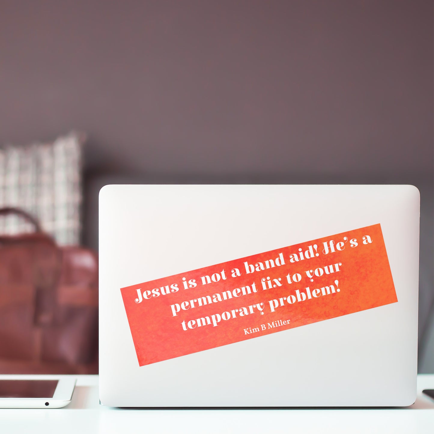 Jesus Band Aid Bumper/Laptop Sticker Orange