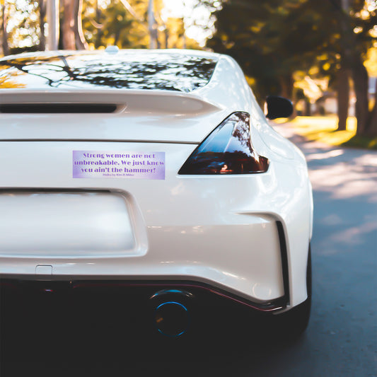Strong Women Haiku Bumper/Laptop Sticker Purple (Cute Font)