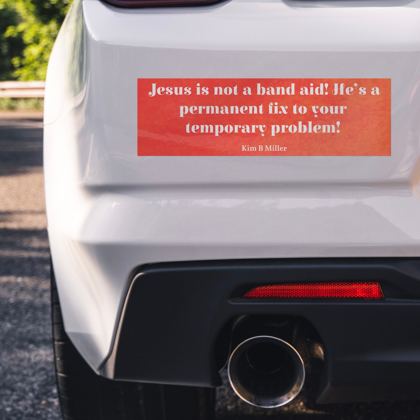 Jesus Band Aid Bumper/Laptop Sticker Orange