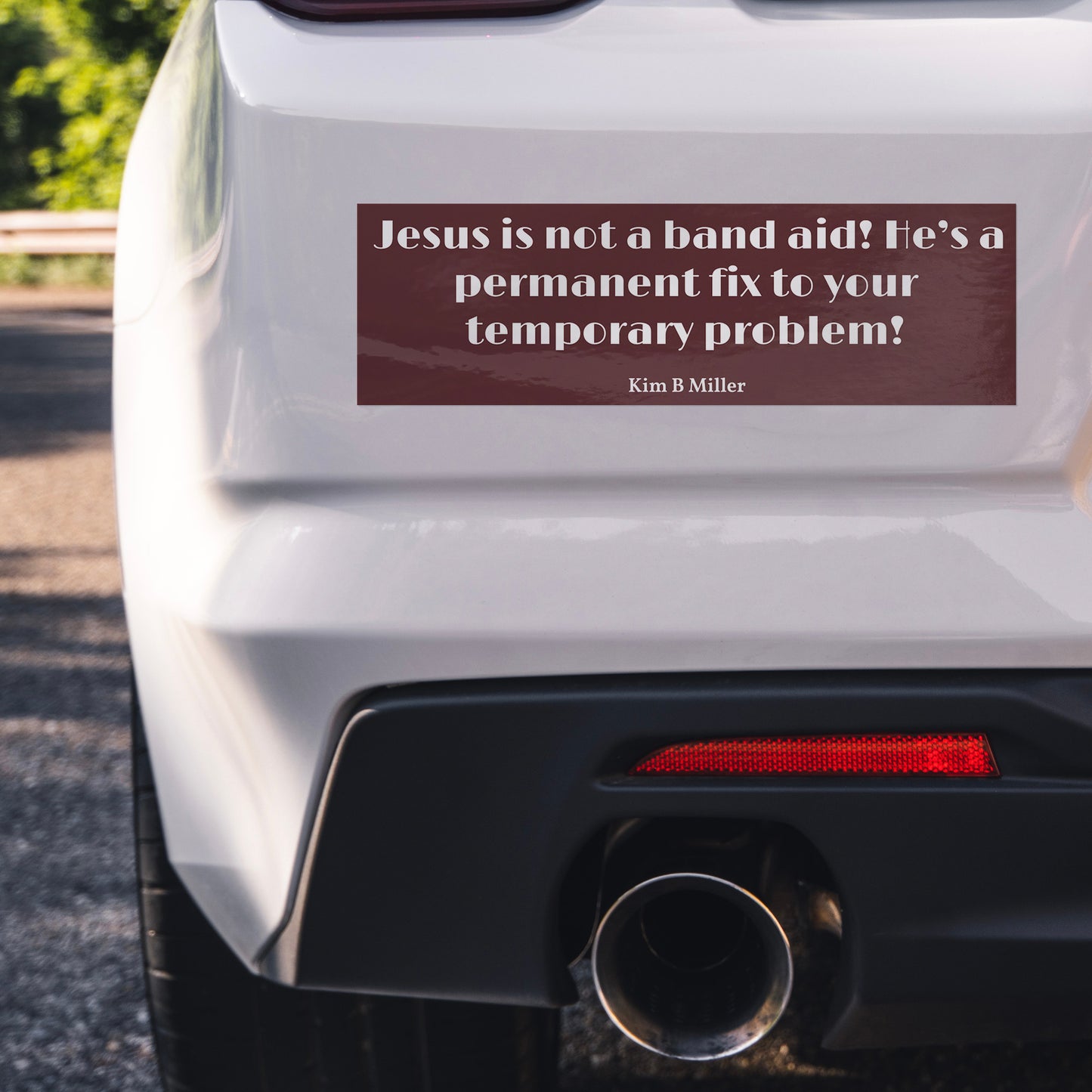 Jesus Band Aid Bumper/Laptop Sticker Brown