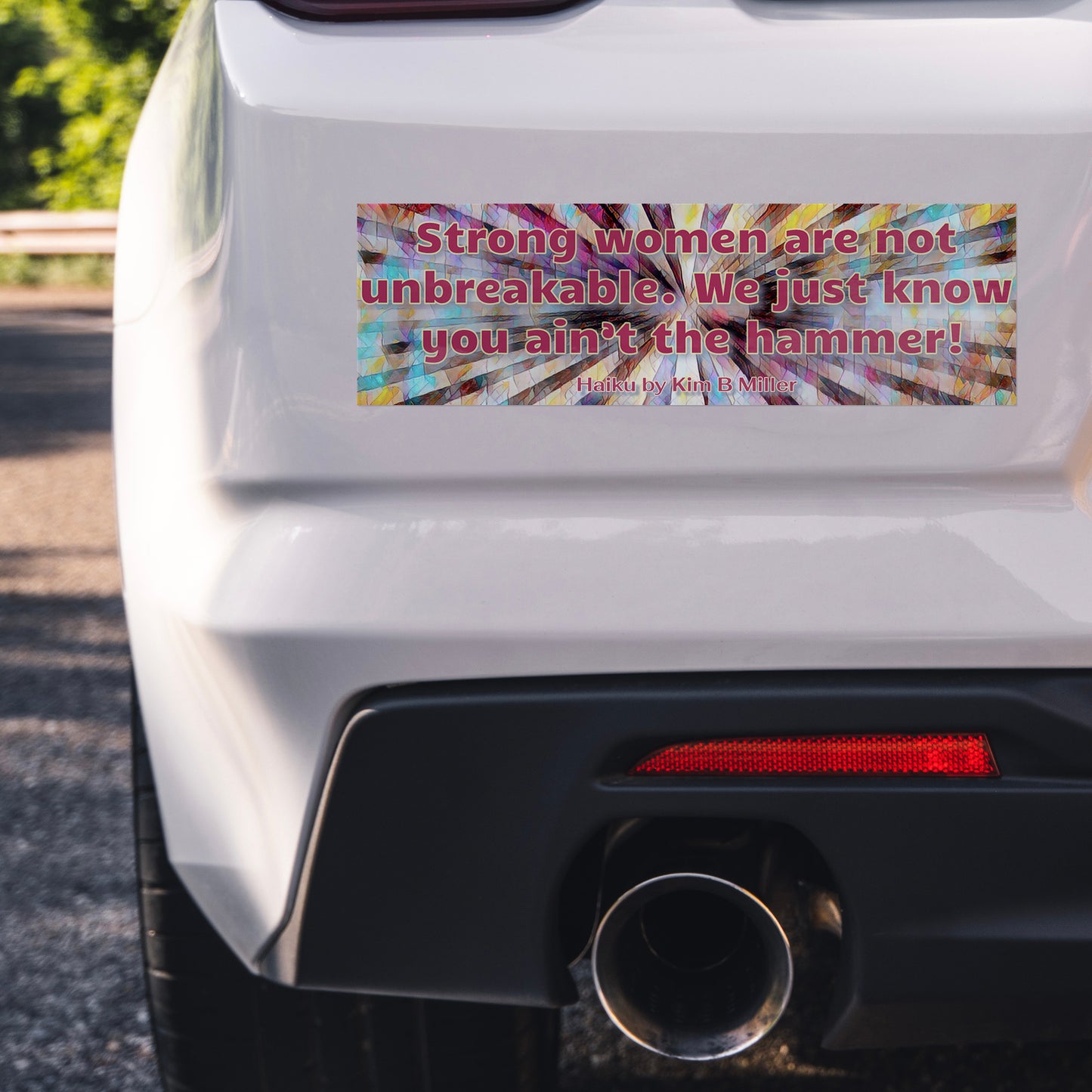 Strong Women Haiku Bumper/Laptop Sticker Multi-Colors
