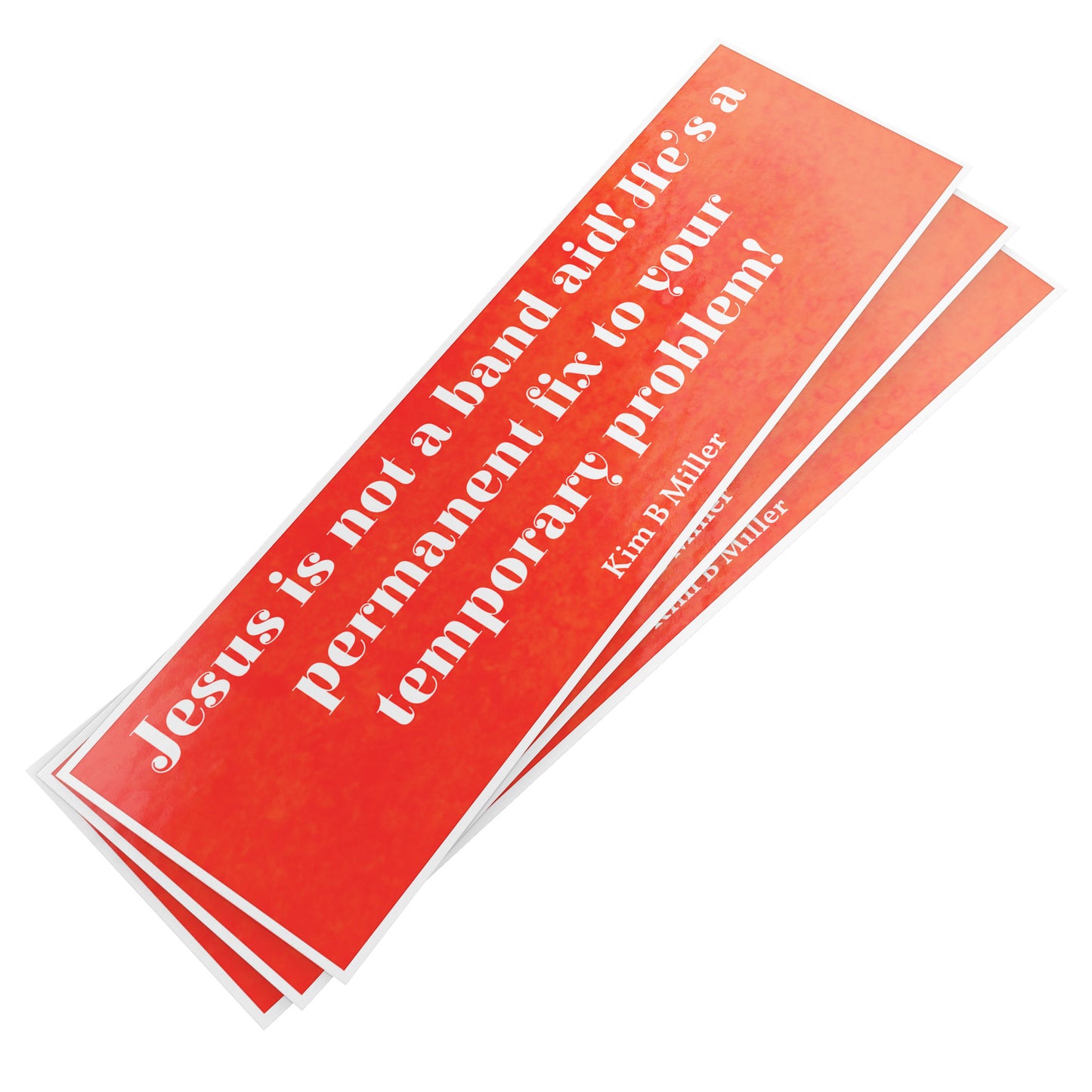 Jesus Band Aid Bumper/Laptop Sticker Orange