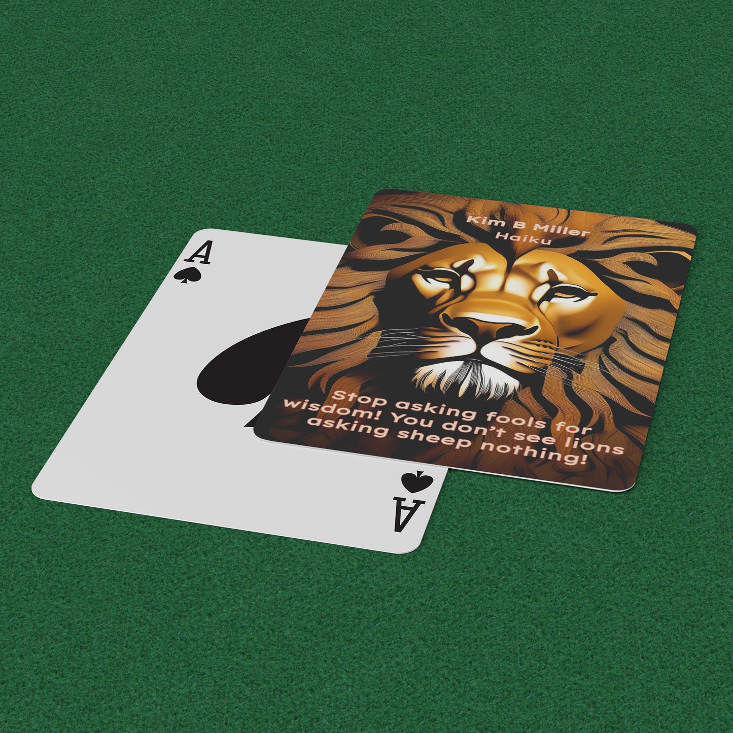 Lions Haiku Playing Cards