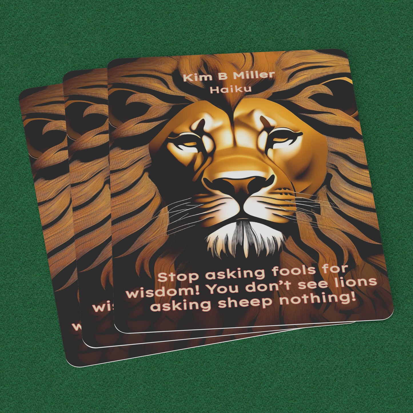 Lions Haiku Playing Cards