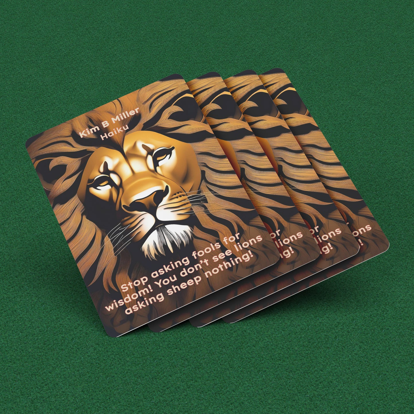 Lions Haiku Playing Cards