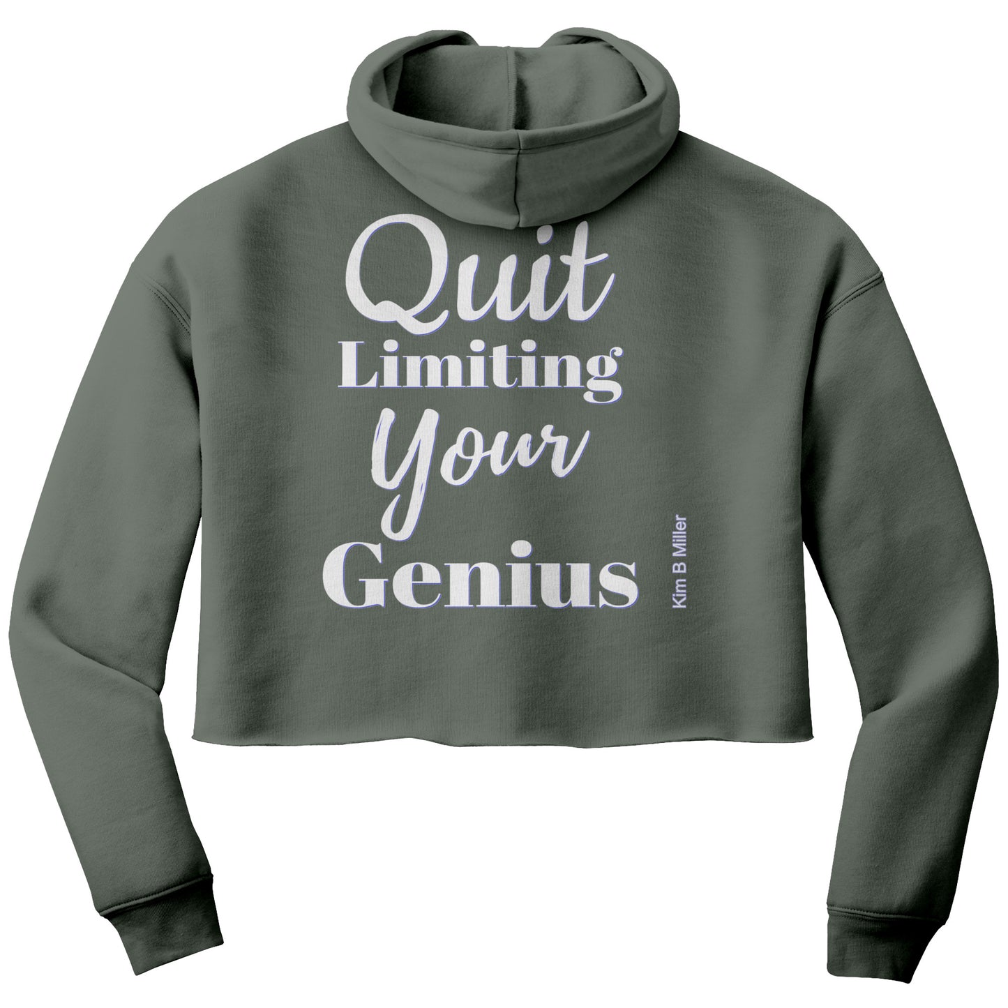 Quit Limiting, Bella Women's Crop Fleece Hoodie