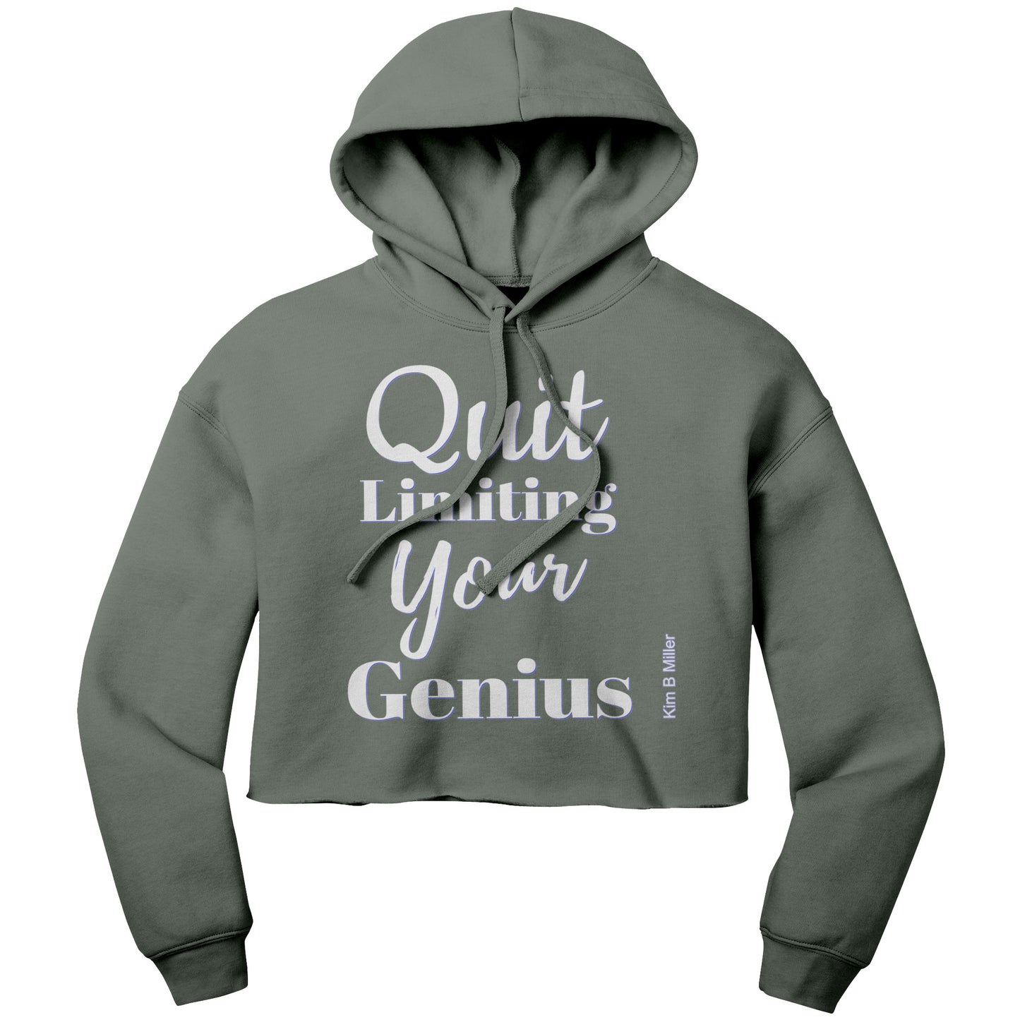 Quit Limiting, Bella Women's Crop Fleece Hoodie