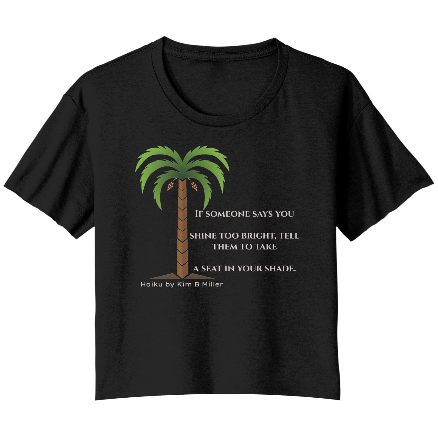 Shine Bright, Bella Ladies Flowy Crop T-Shirt