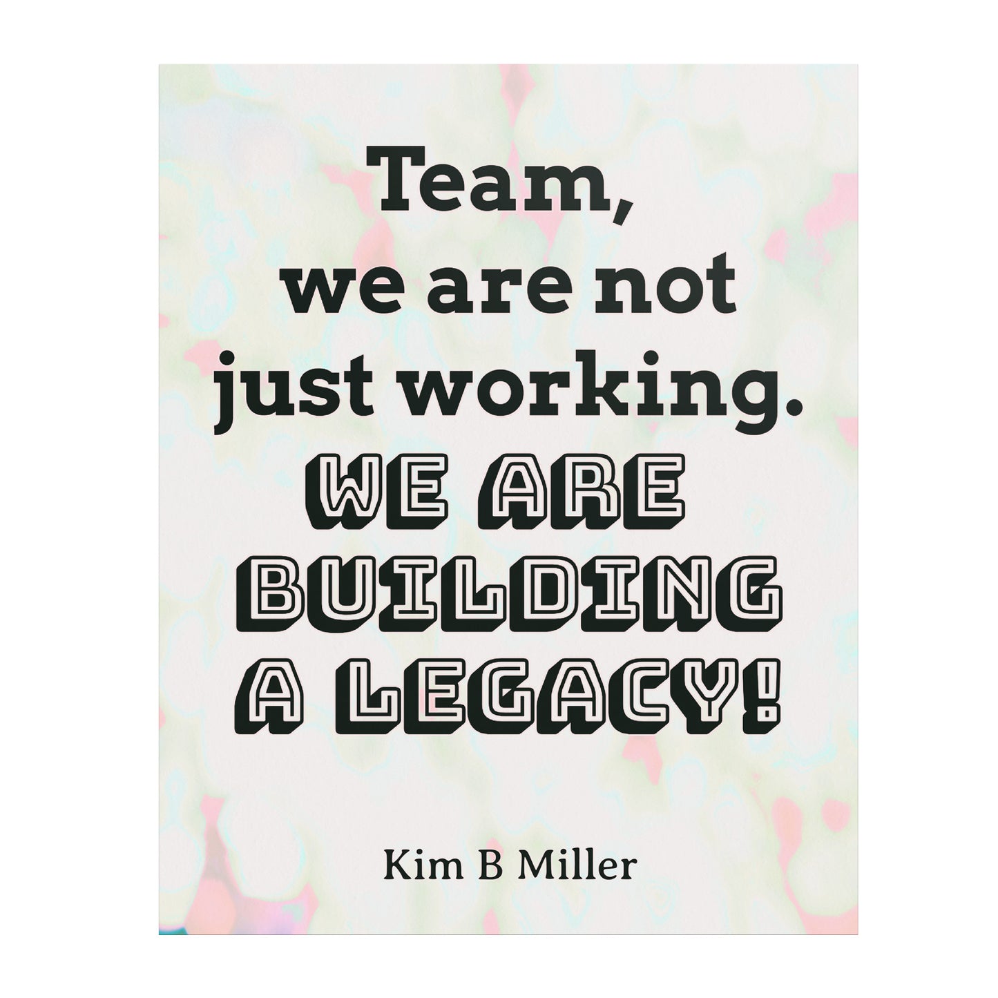Team Building Poster: 8" x 10"