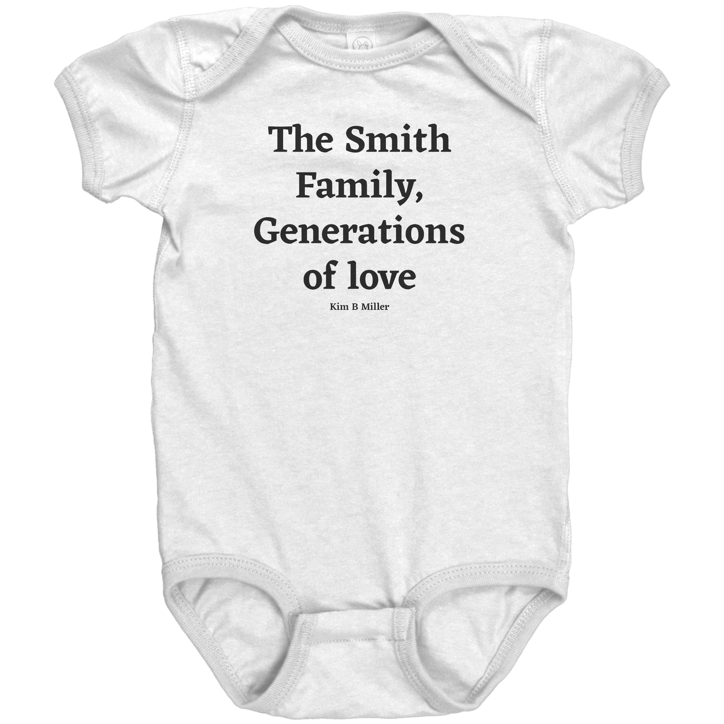 The Smith Family, Generations: RB Baby Bodysuit (Front)