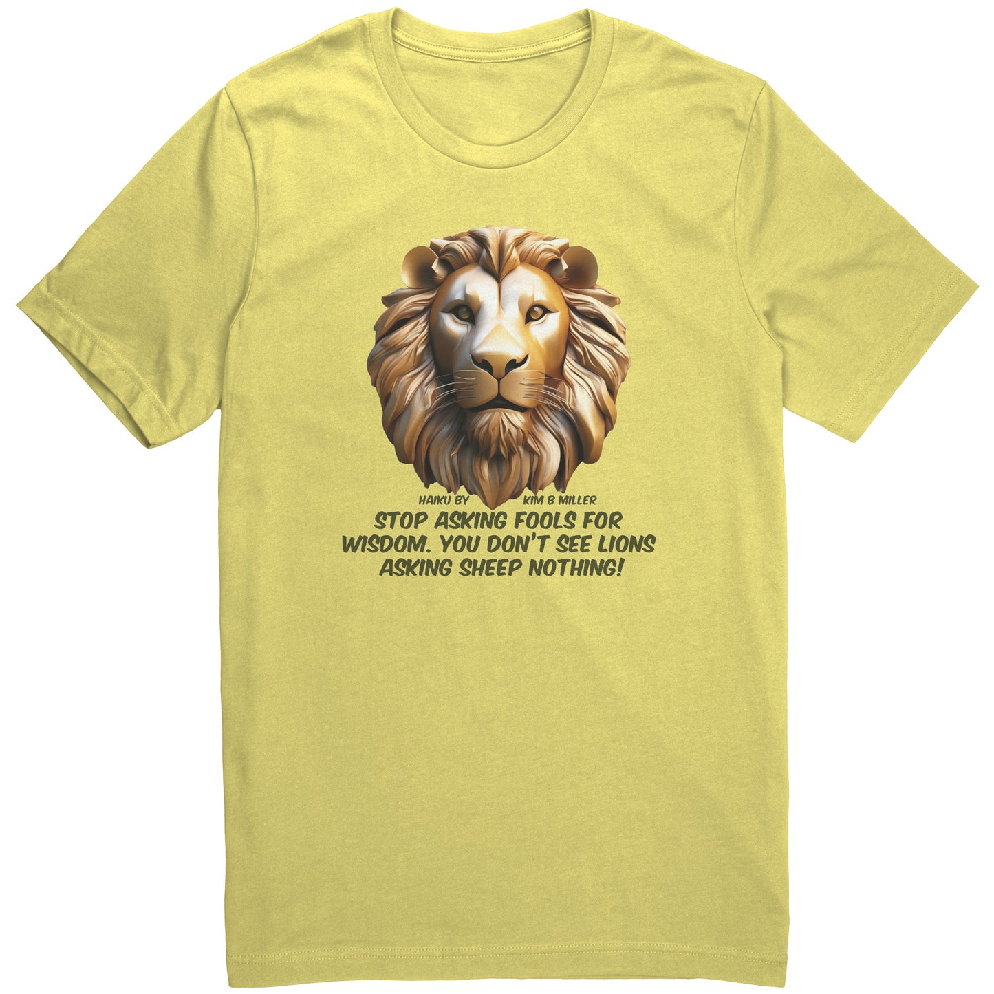 Haiku Fools/Wisdom Canvas Unisex Shirt-A