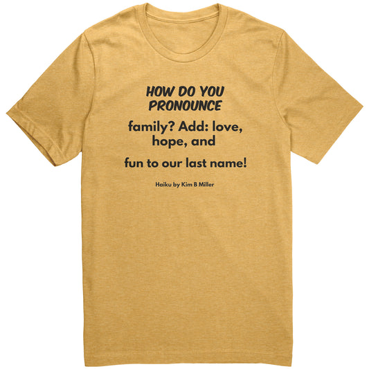 #1 Haiku Pronounce Family Canvas Unisex CVC (Front Only)