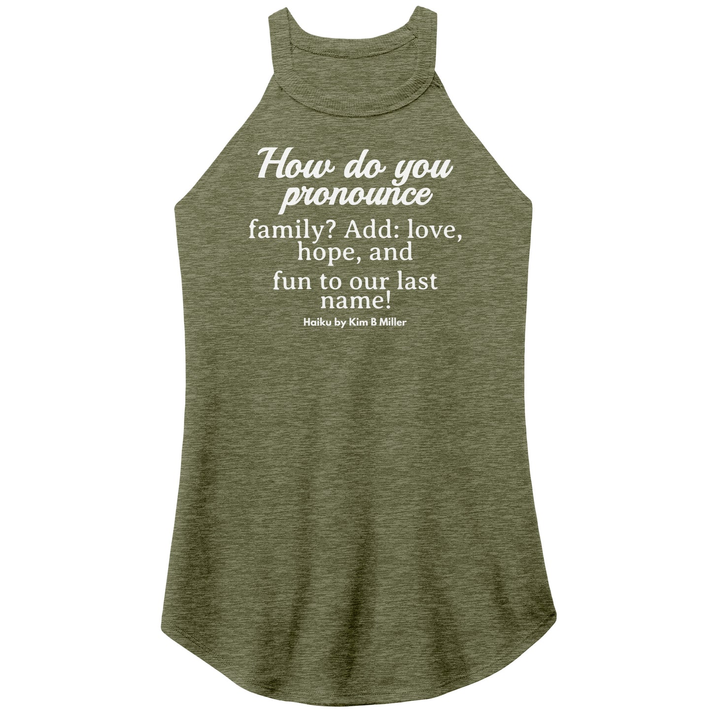 #2 Haiku Pronounce Family District Women’s Perfect Tri Rocker Tank (Front)
