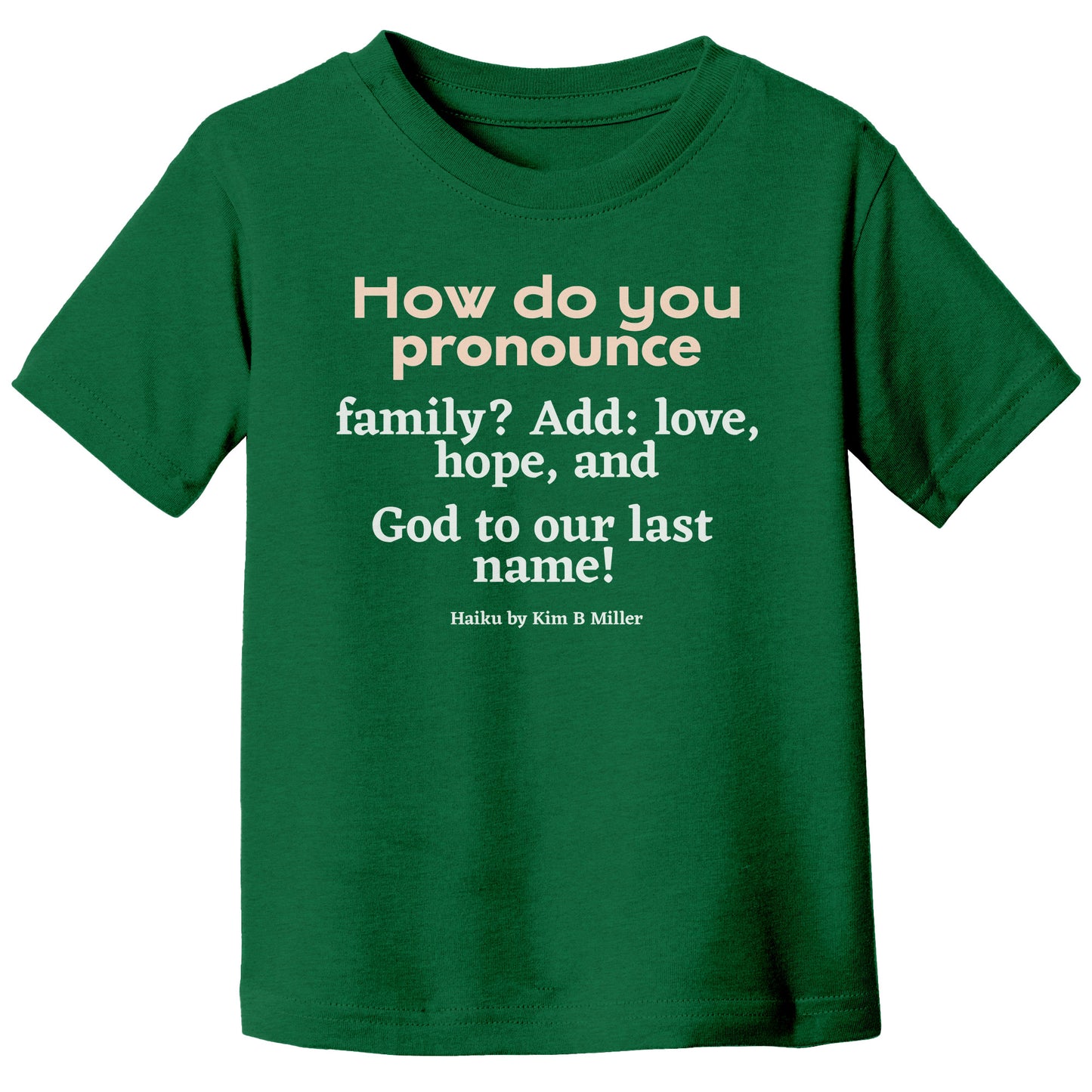 #3 Haiku Pronounce Family Canvas Toddler T-Shirt (Front & Back)