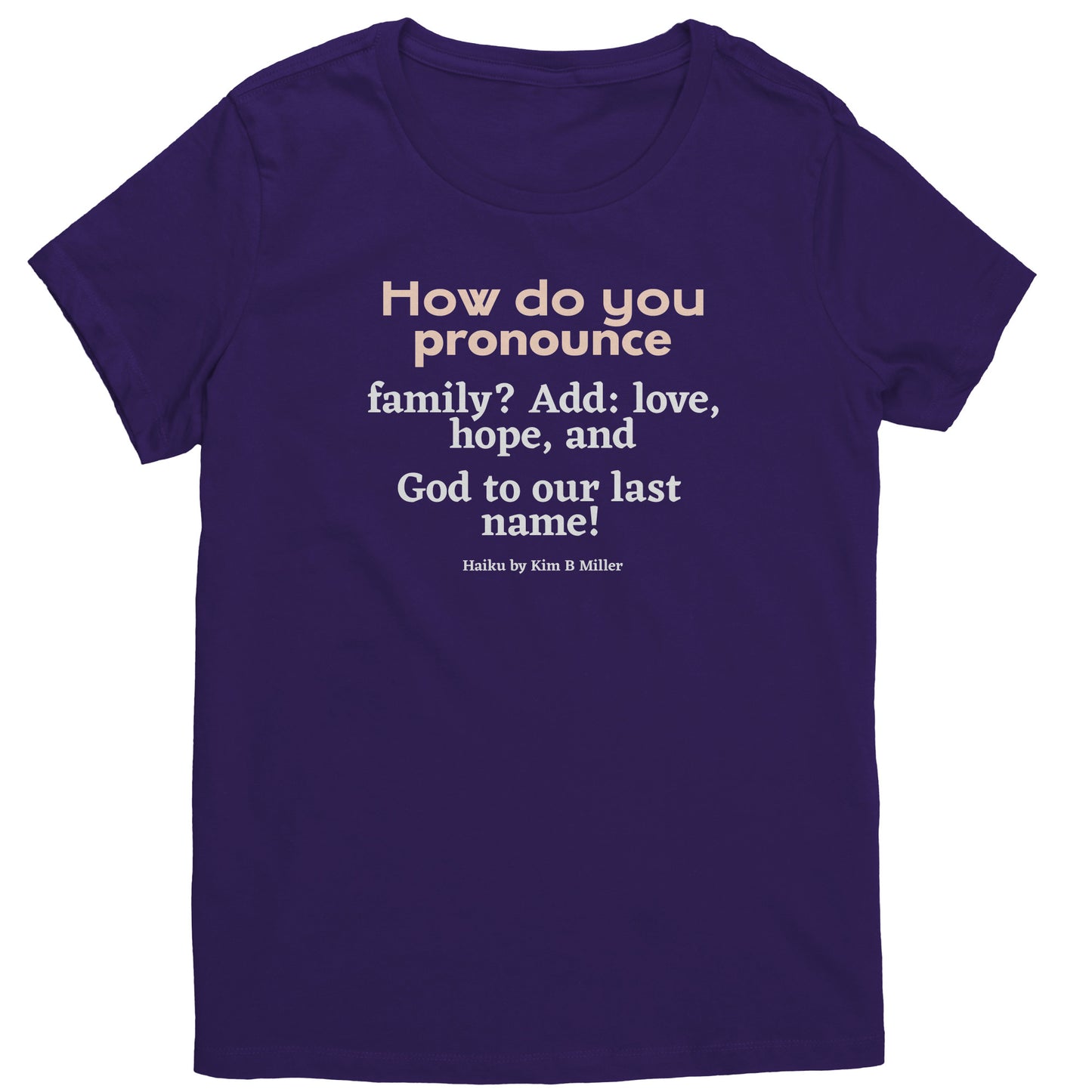 #3 Haiku Pronounce Family District Women's Shirt (Front & Back)