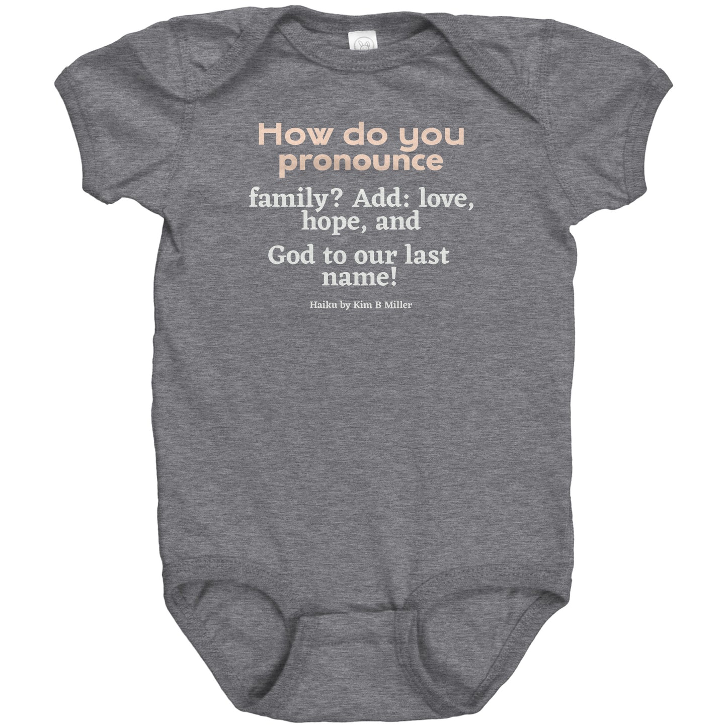 #3 Haiku Pronounce Family RS Baby Bodysuit(Front & Back)